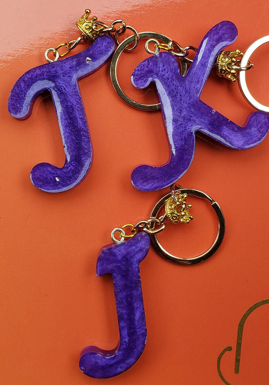 Personalized Script Letter Keychain