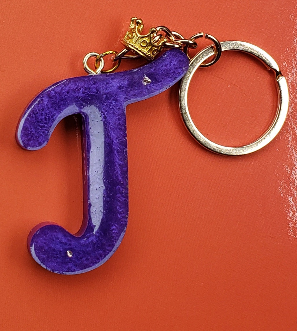 Personalized Script Letter Keychain