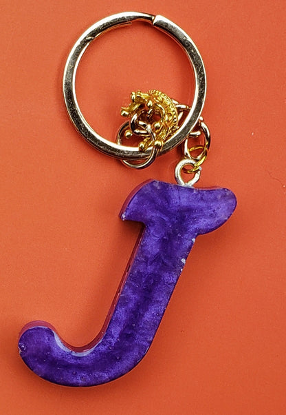 Personalized Script Letter Keychain