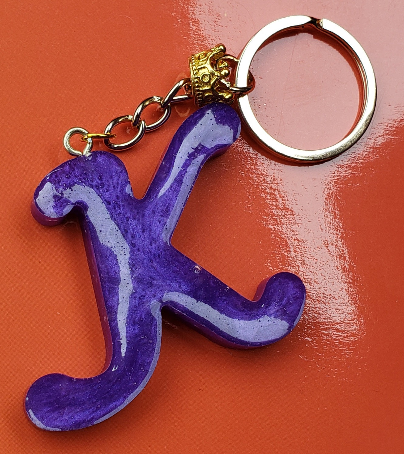 Personalized Script Letter Keychain