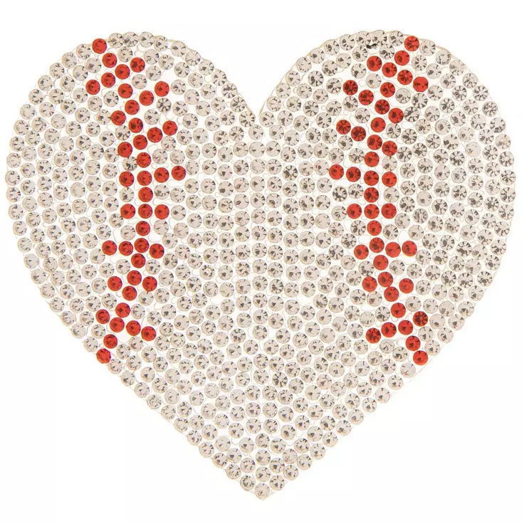 Bling baseball heart